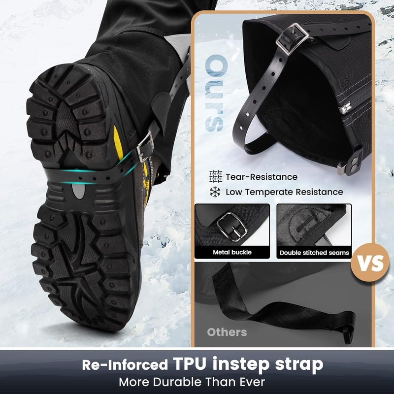 HIKENTURE Hiking Gaiters with Upgraded Zipper, Gaiters for Hiking Waterproof, Lightweight Leg Shoe Gaiters for Men Women - Image 4